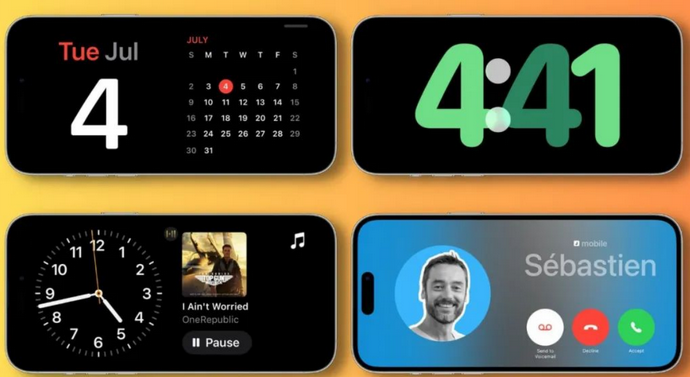 薛城苹果手机维修分享iOS17横屏充电待机显示有什么好处 