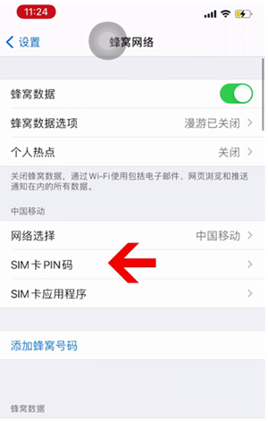 薛城苹果14维修网分享如何给iPhone14的SIM卡设置密码 